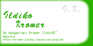 ildiko kromer business card